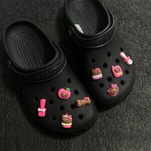 Kawaii Tanned Hello Kitty Crocs Shoe Charms Y2K Fun Accessories 8PCS